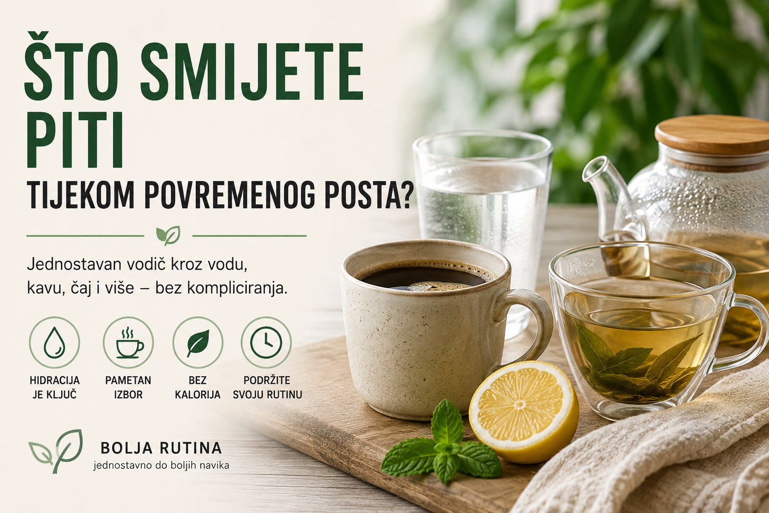 Što piti tijekom povremenog posta – voda, crna kava i nezaslađeni čaj