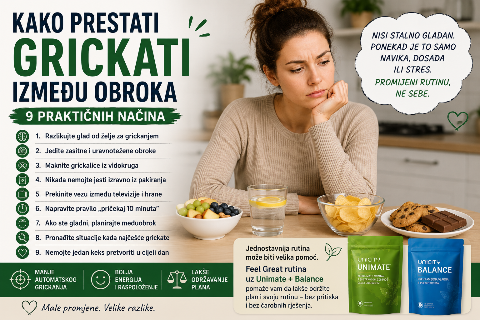 Kako prestati grickati između obroka – 9 praktičnih načina